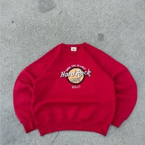 Vibrant Red Hard Rock Cafe Sweatshirt